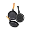 Miniatyrbild 1 av 6: BRA Efficient Orange | Set med 3 Stekpannor 20-24-28 cm, Aluminiumgjutning med Platinum Plus Non-stick beläggning utan PFOA, Kompatibel