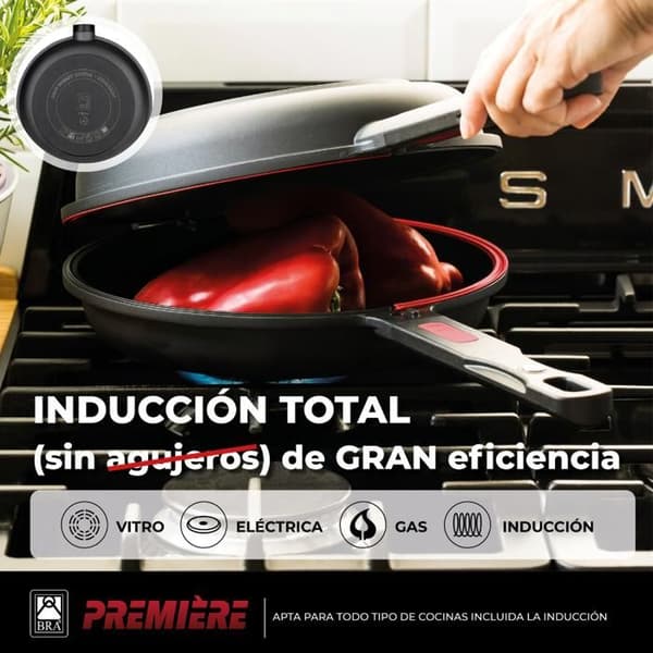 Dubbel Omelettpanna - BRA - Dupla Premiere - 26 cm - Svart - Non-stick utan PFOA