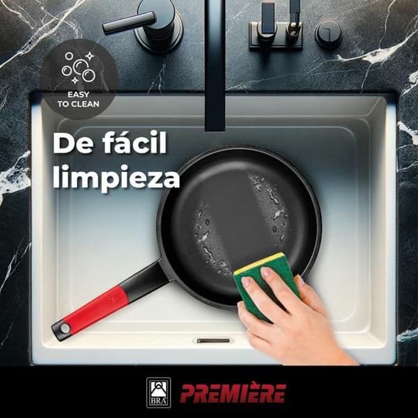 Dubbel Omelettpanna - BRA - Dupla Premiere - 26 cm - Svart - Non-stick utan PFOA