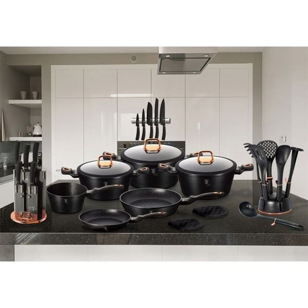 20cm Black Rose stekpanna - Marmorbeläggning - Turbo induktion aluminium