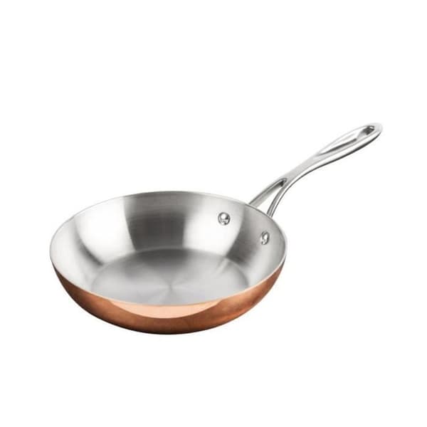 Stekpanna - Vogue - 20 cm - Tredubbel tjock koppar - Kompatibel med alla värmekällor - Fast handtag