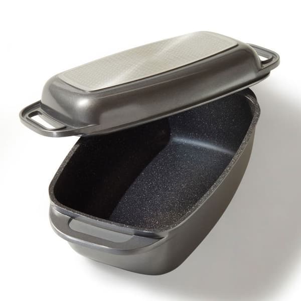STONELINE® Stekpanna 28 cm - lämplig för induktion och ugn - Non-stick beläggning med äkta stenpartiklar