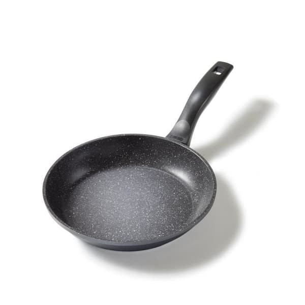 STONELINE® 24 cm långpanna - Non-stick beläggning med äkta stenpartiklar - lämplig för induktion - Grå färg
