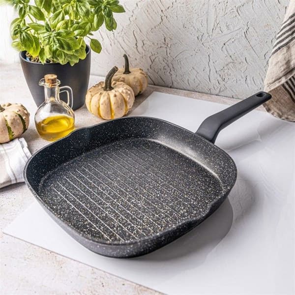 Grillpanna - Klausberg - KB7662 - 28 cm - Marmorbeläggning - Induktionskompatibel
