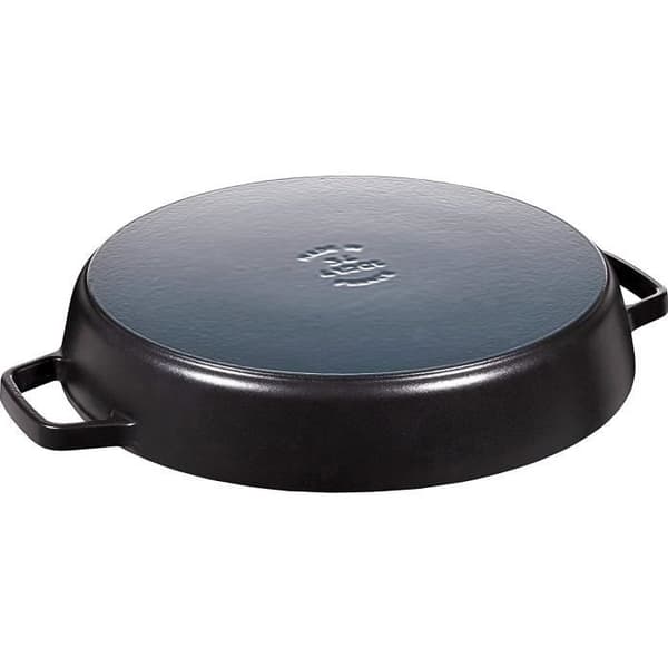 Gjutjärnspanna - STAUB - 40511-073-0 - 34 cm - Matt Svart - Hög Kapacitet