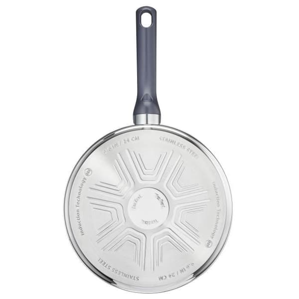 TEFAL Dailycook sauté pan i rostfritt stål - Ø 24 cm - Med glaslock - Alla värmekällor inklusive induktion