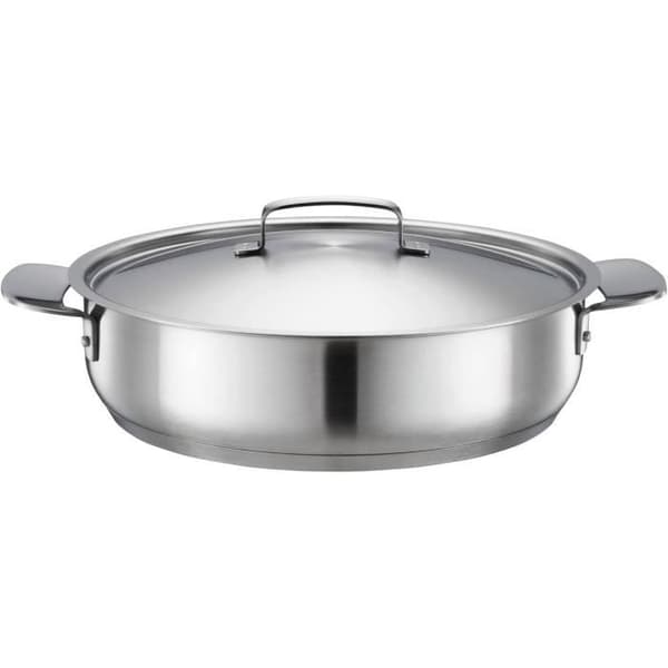 Sauteuse Fiskars med Lock, Ø 28 cm, All Steel, Silverfärgad, 1064749