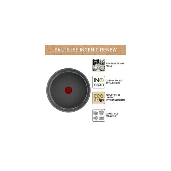 Tefal Ingenio Renew sautépanna L2603502 24 cm Grå - 3168430349230