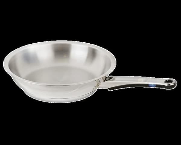 ECOVITAM - Stekpanna 18/10 rostfritt stål - Diameter 28cm - Alla värmekällor inklusive induktion - Tillverkad i Italien