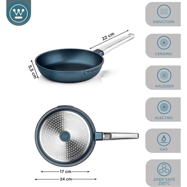 Westinghouse Performance Series Induktionsgryta - 24 cm - Tål spis, ugn och diskmaskin - Blå