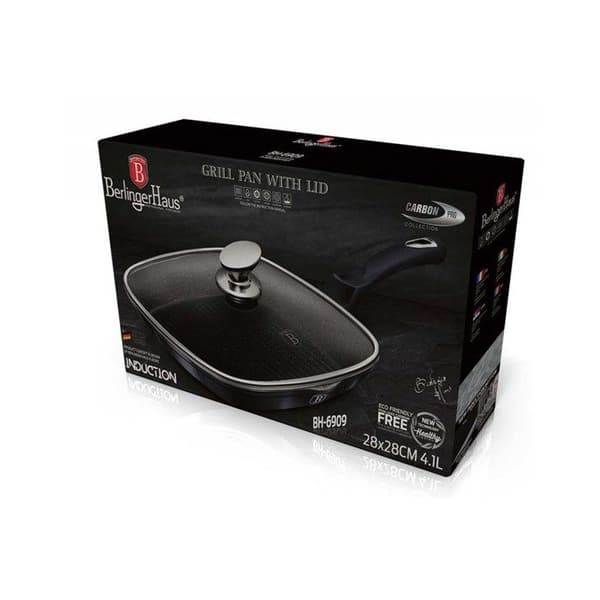 Grillpanna - Berlinger Haus - Carbon Pro - Smidd aluminium - Non-stick - 28 x 28 cm