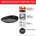 Miniatyrbild 2 av 4: TEFAL Ingenio Eco Resist Crepe pan 27 cm, Induktion, Stapelbar, Gjuten aluminium, Non-stick, L8581004
