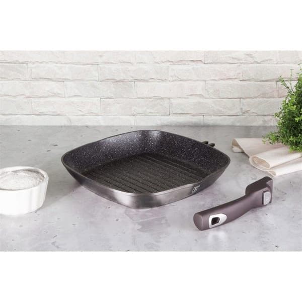 BERLINGERHAUS Grillpanna med avtagbart handtag 28 cm Carbon PRO Line BH-6914