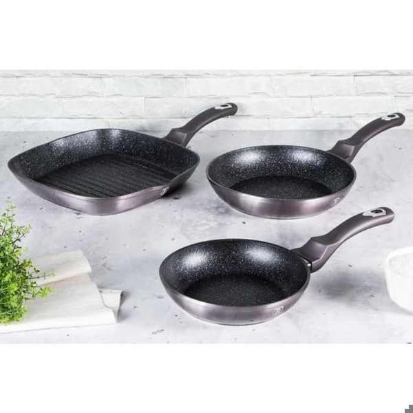 BERLINGERHAUS Grillpanna med avtagbart handtag 28 cm Carbon PRO Line BH-6914