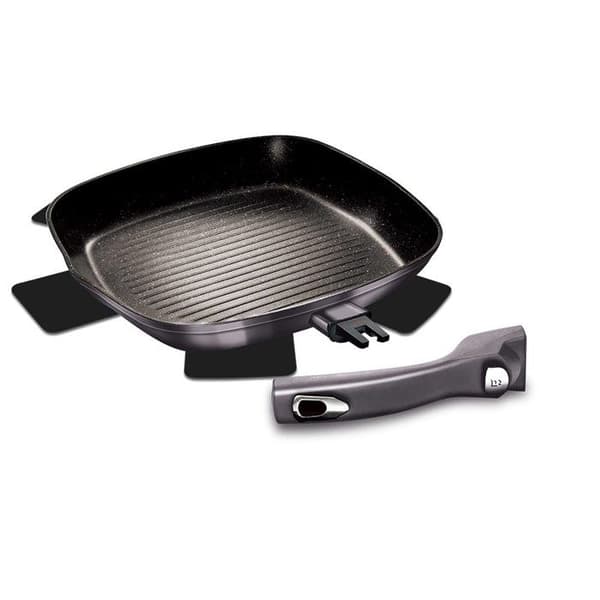 BERLINGERHAUS Grillpanna med avtagbart handtag 28 cm Carbon PRO Line BH-6914