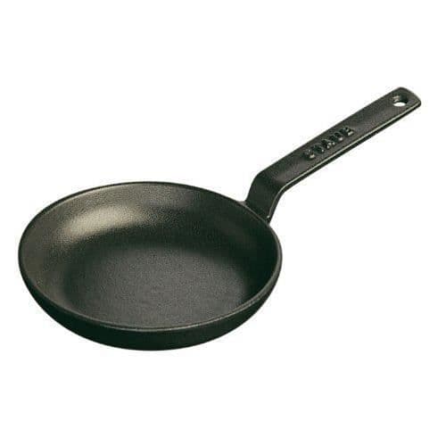 Mini Stekpanna - Staub - 1221223 - Mattsvart Gjutjärn - 12 cm - Tillverkad i Frankrike