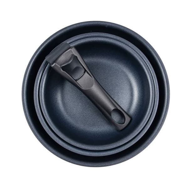 Bergner Click & Cook 4 delar svart aluminium stekpanna set (4 enheter)