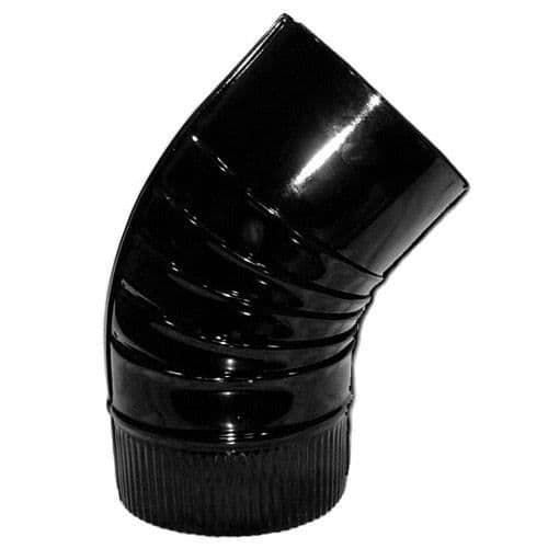 100 mm förglasad svart kaminbåge. 45