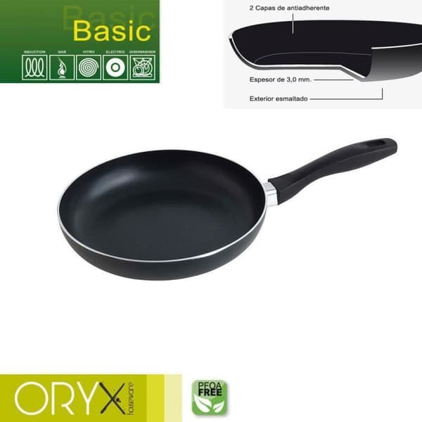 Stekpanna - Grundläggande - 24 cm - Aluminium - Non-stick - Passar alla typer av spisar