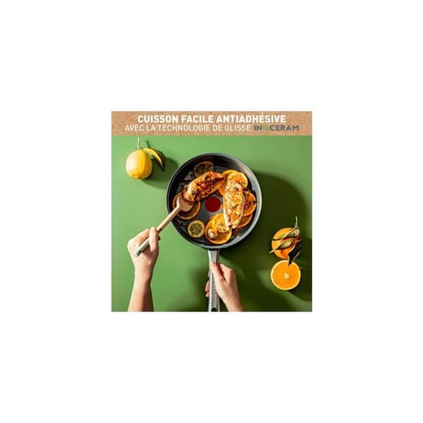Tefal Renew+ ekodesignad sautépanna C4243253 Grå flodhästjärn 24 cm - 3168430347755