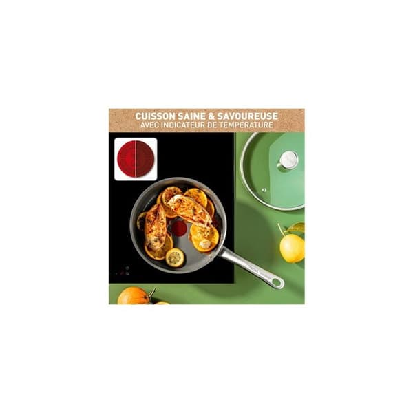 Tefal Renew+ ekodesignad sautépanna C4243253 Grå flodhästjärn 24 cm - 3168430347755