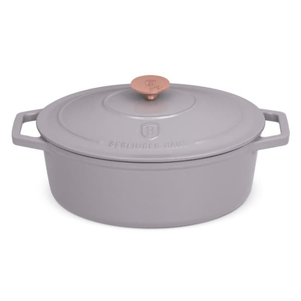 BERLINGERHAUS Gryta i gjutjärn med lock 30 cm Taupe Collection BH-6541