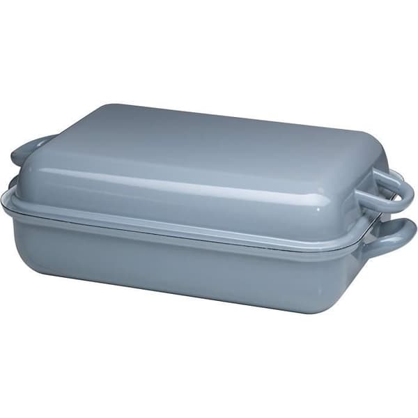 Stekpanna med emaljerat lock Riess 0105-065 Grå 9,056kg 43,5 x 25,6 x 13,1cm