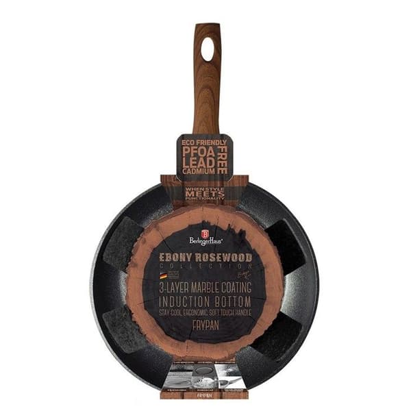 Stekpanna - BERLINGER HAUS - EBONY ROSEWOOD - 24cm - Trippelskiktat granitnon-stick - Turbo induktion