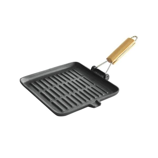 Grillpanna - Kinghoff - KH1107 - Gjutjärn - 24 cm - Kompatibel med alla typer av spisar