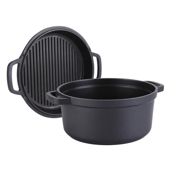 Gryta med grillpanna med non-stick beläggning