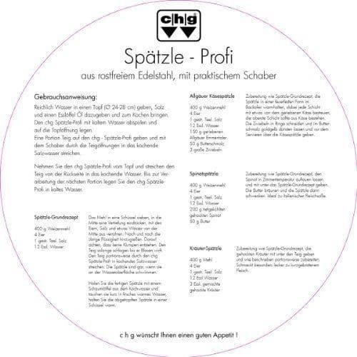 Spätzleapparat - CHG - 9390-09 - Grå - 33 x 27 x 2 cm - Kök