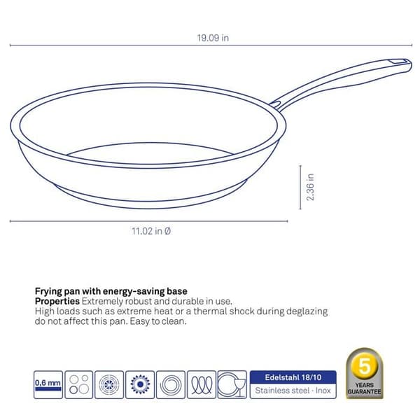 Kela stekpanna - 10189 - Flavoria stekpanna 28cm 18/10 rostfritt stål