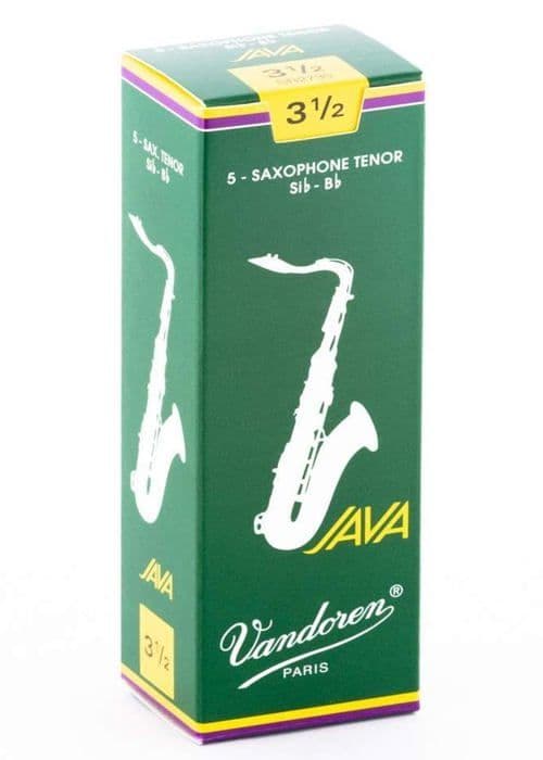 Vandoren Saxophone - SR2735 - Java 5 Reeds for Tenorsaxofon 3.5 Green