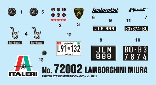 ITALERI 1:24 - Lamborghini Miura - Starter Set