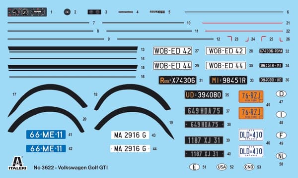 ITALERI 1:24 - VW Golf GTI 1976/1978
