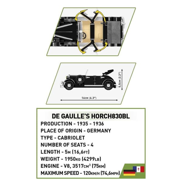 Cobi De Gaulles 1936 Horch 830