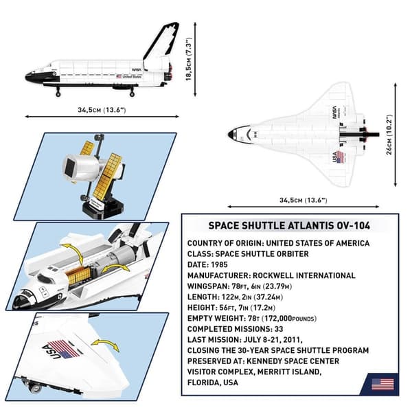 Cobi Concorde 1930 Atlantis Space Shuttle