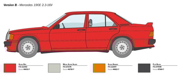 ITALERI 1:24 - Mercedes-Benz 190E 2.3 16v