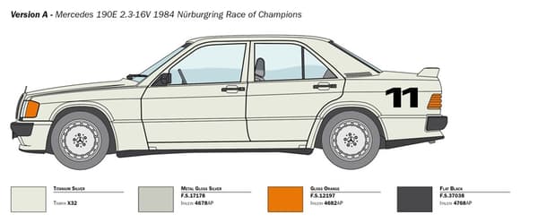 ITALERI 1:24 - Mercedes-Benz 190E 2.3 16v