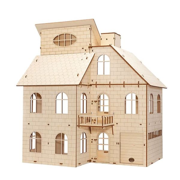 Trä 3D-modell - Dockhus 54 cm