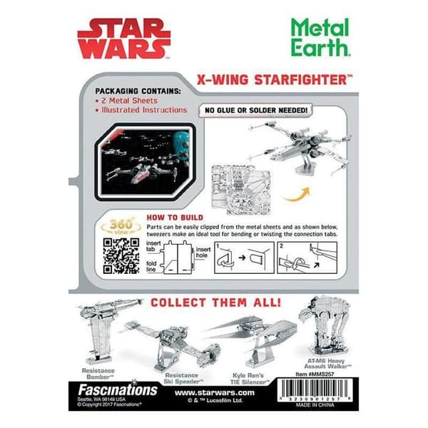 Metallmodell - Star Wars: X-wing-skepp (Star Fighter) - Metal Earth