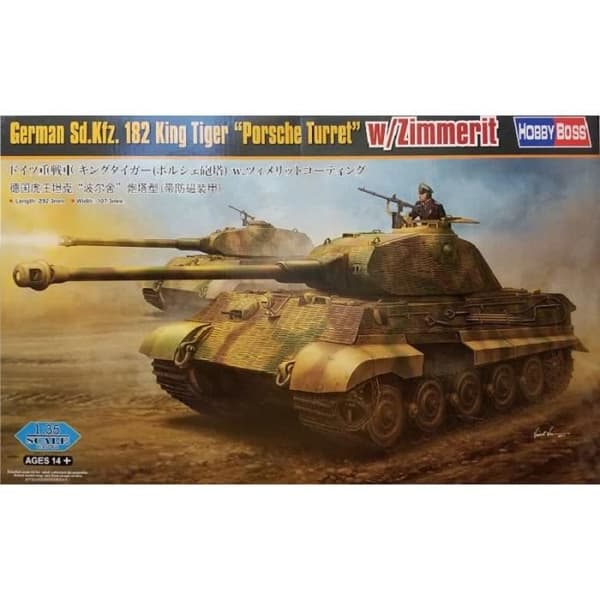 Tyska Sd.Kfz.182 King Tiger "Porsche Turret" m/ Zimmerit