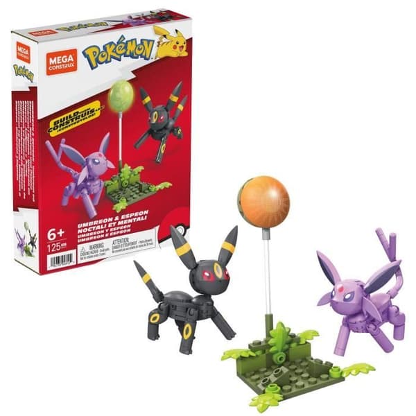 Mega Construx - Pokémon - Noctali & Mentali - byggleksak - 7 år och +