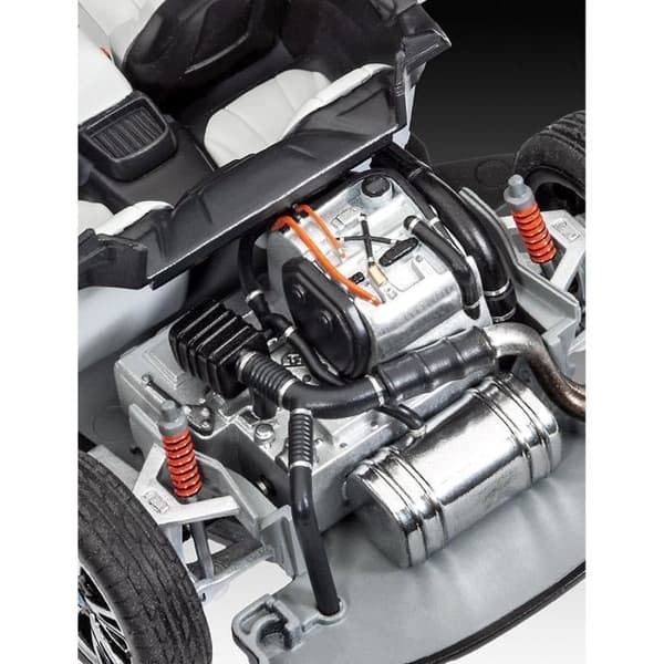 REVELL Model Set BMW i8 Model Kit för att bygga, limma och måla, med tillbehör