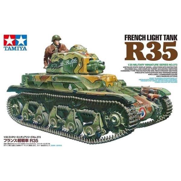Modell Char French Light Tank R35 - TAMIYA - Helt nytt kit - Grön - Vuxen - 14 år gammal