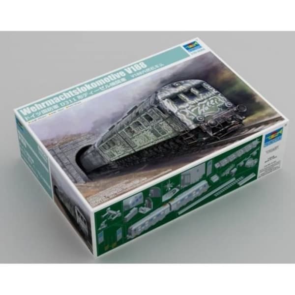 Modell - TRUMPETER - Wehrmachtslokomotiv V188 - 1/35 - Diesel-elektrisk locomotiv - Plastikk