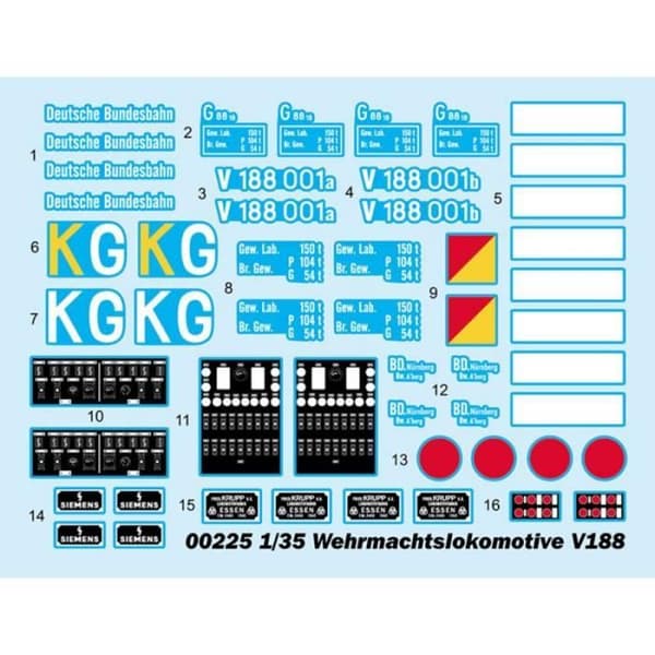Modell - TRUMPETER - Wehrmachtslokomotiv V188 - 1/35 - Diesel-elektrisk locomotiv - Plastikk
