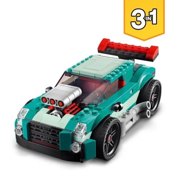 LEGO® 31127 Creator 3 i 1 Speedster, racerbilsleksak, sportmodeller eller Hot Rod