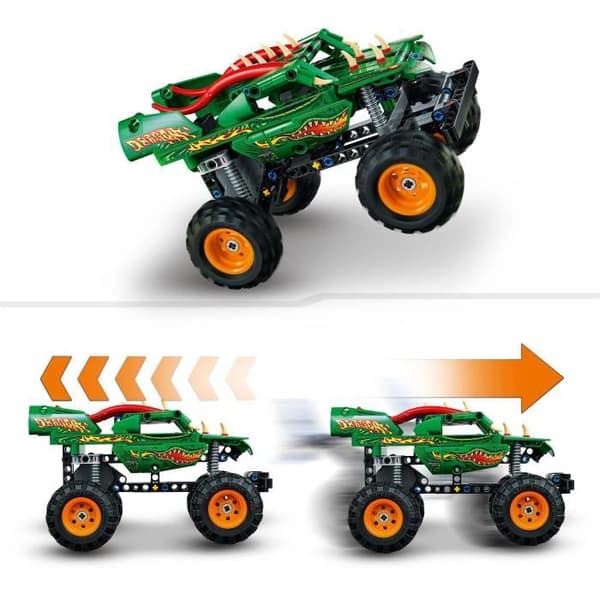 LEGO® Technic 42149 Monster Jam Dragon, 2-i-1, Monster Truck Toy, Racerbil