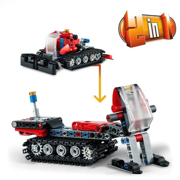 LEGO® Technic 42148 Snow Groomer, 2-i-1, Byggleksak, med snöskoter, modellfordon